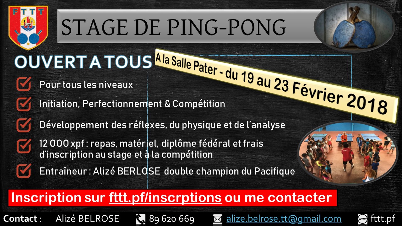 STAGE DE PING-PONG