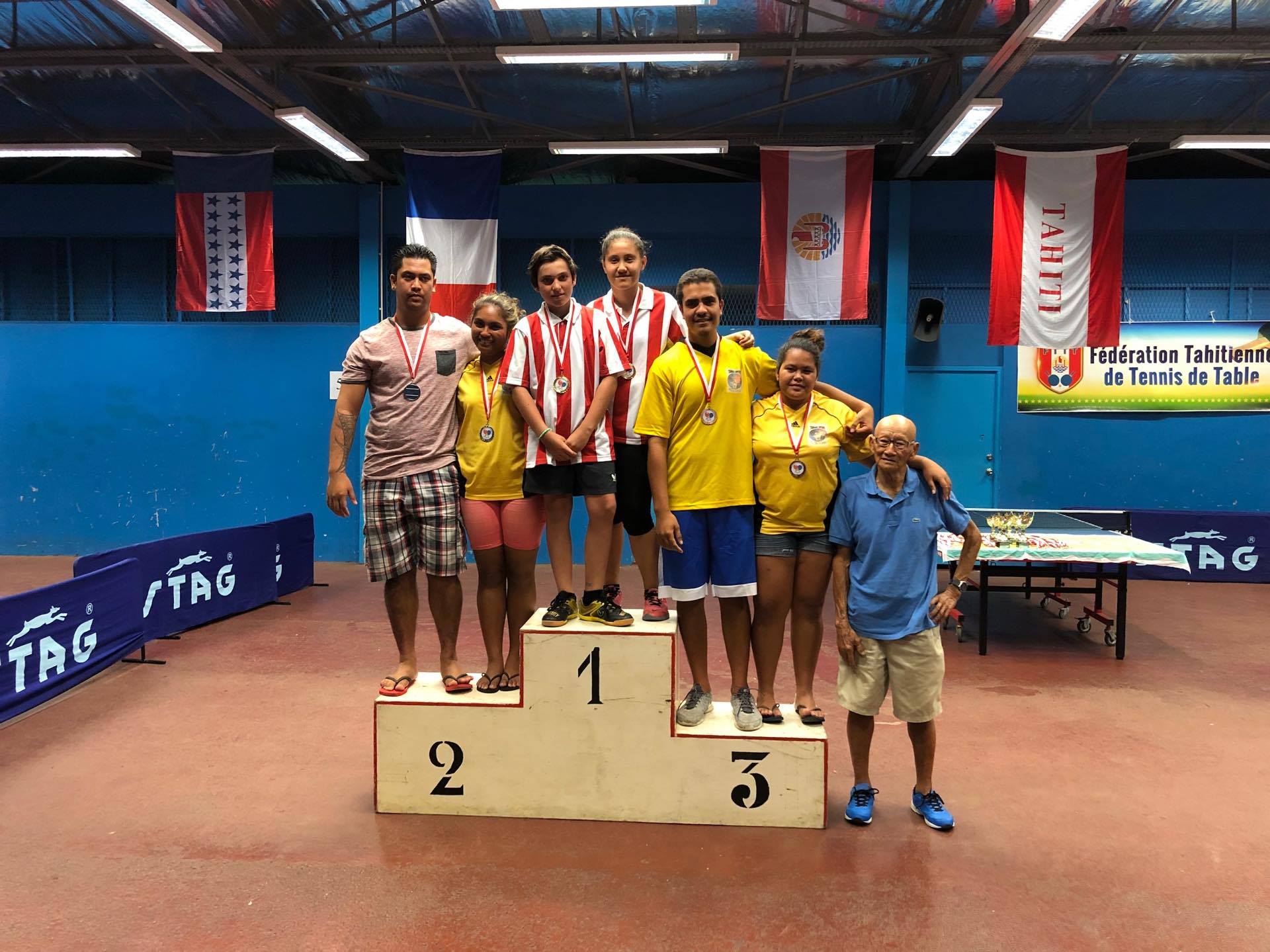 Podium - Doubles Mixtes - Vème Championnat de Polynésie 2017